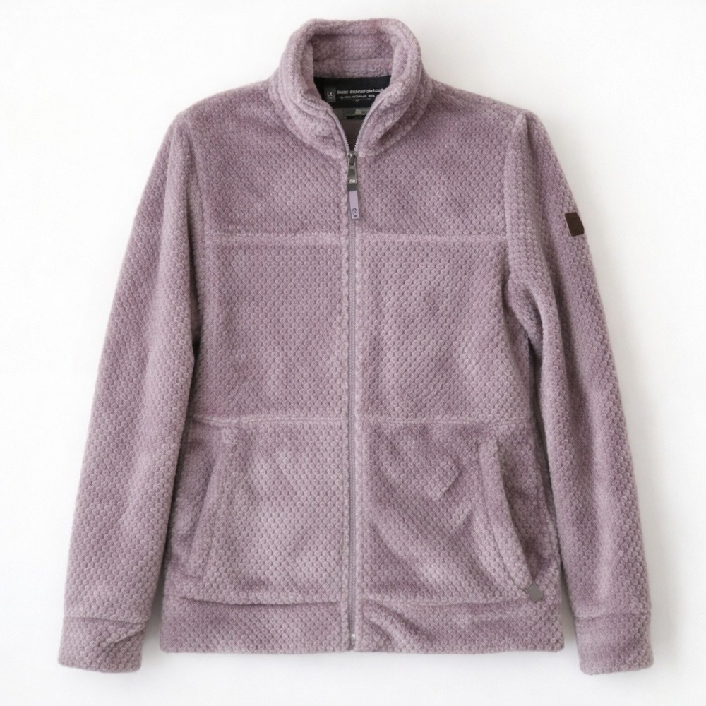 Free Country‎ Faux Fur Jacket Small Purple Full Zip Plush Cozy Pockets